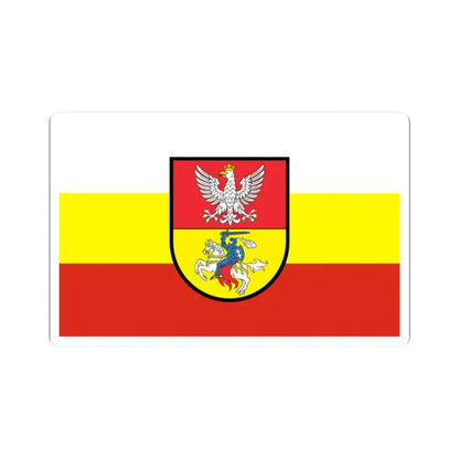 POL Białystok flag (Poland) STICKER Vinyl Kiss-Cut Decal 2 Inch White - The Sticker Space
