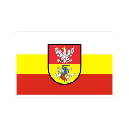 POL Białystok flag (Poland) STICKER Vinyl Kiss-Cut Decal 3 Inch White - The Sticker Space