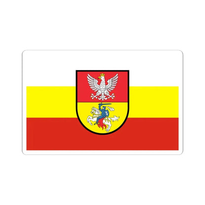 POL Białystok flag (Poland) STICKER Vinyl Kiss-Cut Decal 4 Inch White - The Sticker Space