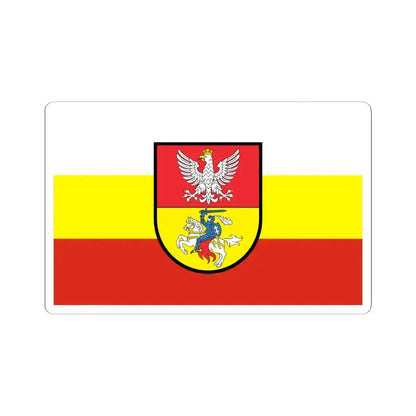 POL Białystok flag (Poland) STICKER Vinyl Kiss-Cut Decal 6 Inch White - The Sticker Space