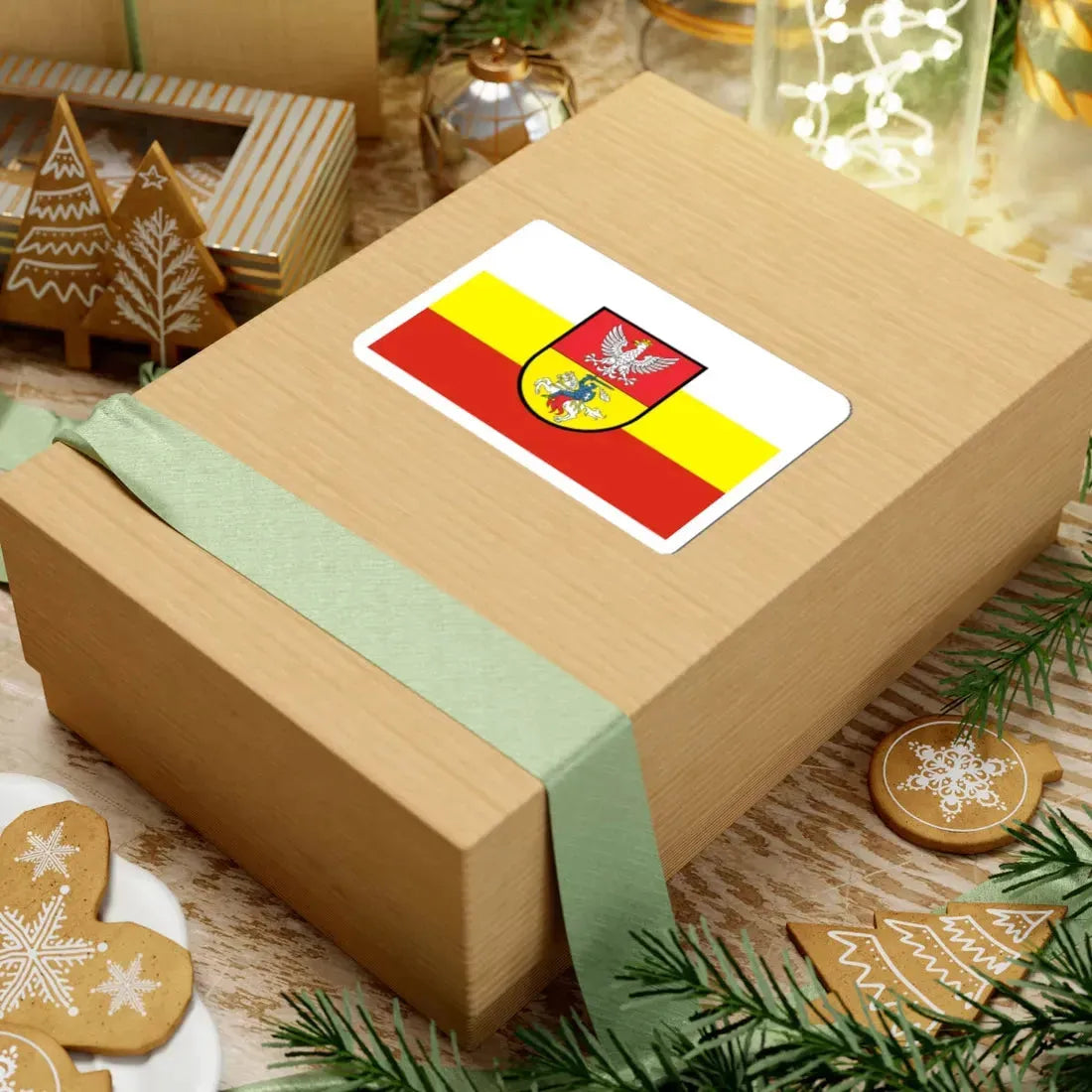 POL Białystok flag (Poland) STICKER Vinyl Kiss-Cut Decal - The Sticker Space