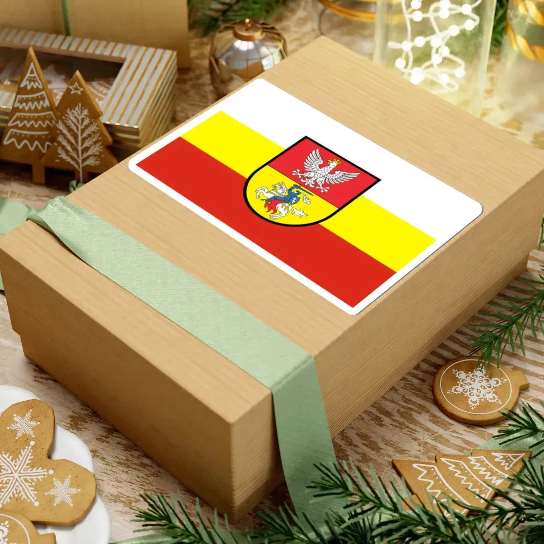 POL Białystok flag (Poland) STICKER Vinyl Kiss-Cut Decal - The Sticker Space