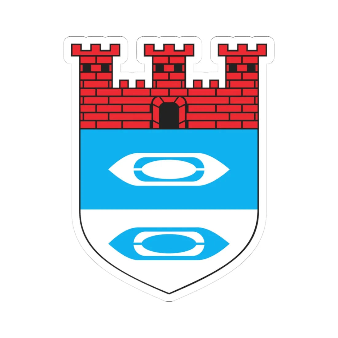 POL Bielawa COA (Poland) (Coat of Arms) STICKER Vinyl Kiss-Cut Decal 3 Inch White - The Sticker Space