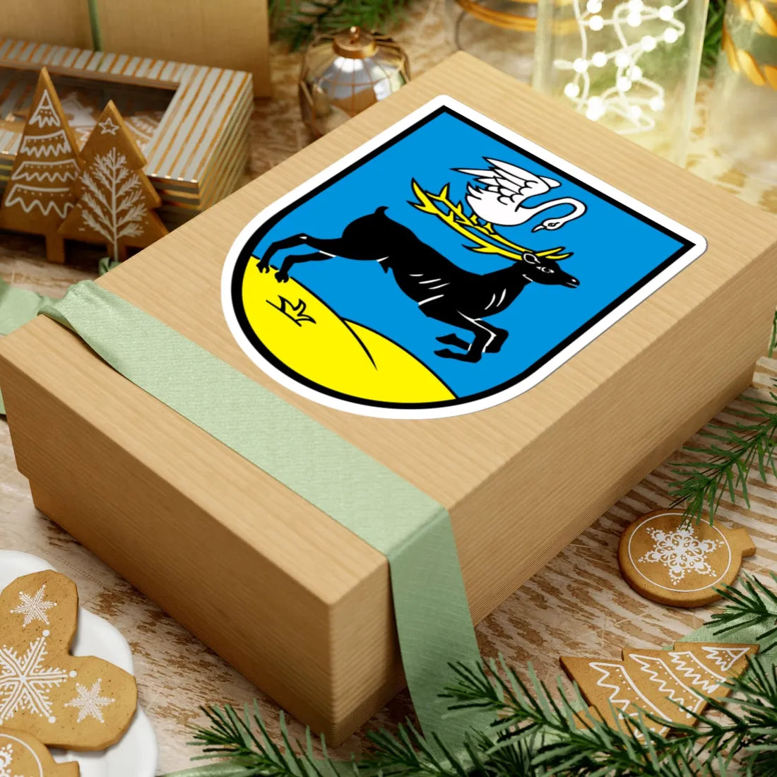 POL Bieruń COA (Poland) (Coat of Arms) STICKER Vinyl Kiss-Cut Decal - The Sticker Space