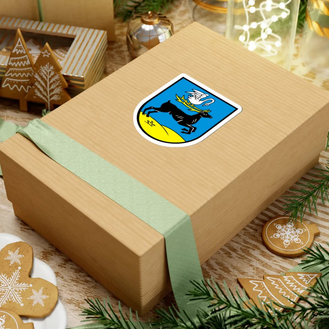 POL Bieruń COA (Poland) (Coat of Arms) STICKER Vinyl Kiss-Cut Decal - The Sticker Space