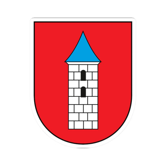 POL Bieżuń COA (Poland) (Coat of Arms) STICKER Vinyl Kiss-Cut Decal 2 Inch White - The Sticker Space