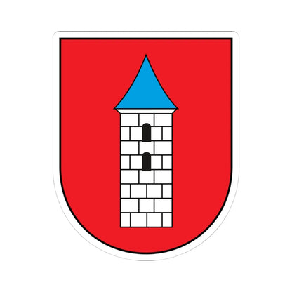 POL Bieżuń COA (Poland) (Coat of Arms) STICKER Vinyl Kiss-Cut Decal 4 Inch White - The Sticker Space