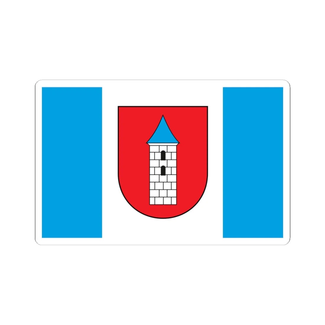 POL Biezun flag (Poland) STICKER Vinyl Kiss-Cut Decal 4 Inch White - The Sticker Space