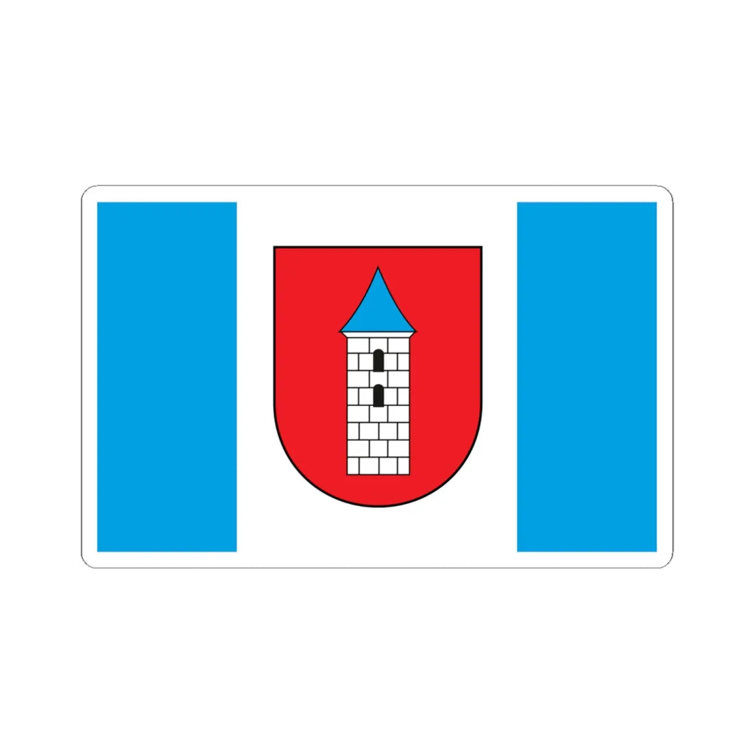 POL Biezun flag (Poland) STICKER Vinyl Kiss-Cut Decal 6 Inch White - The Sticker Space