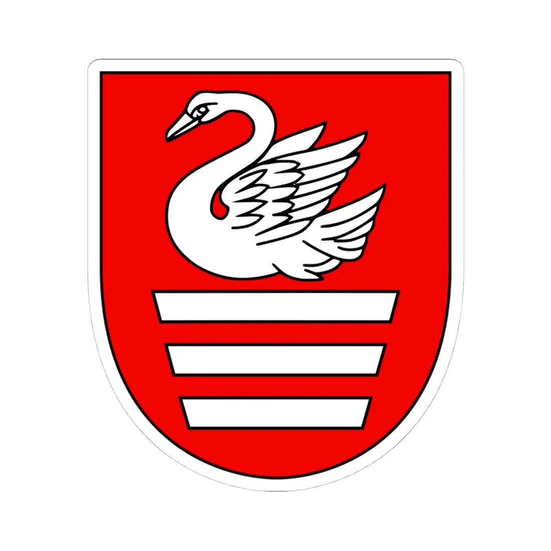 POL Biłgoraj COA (Poland) (Coat of Arms) STICKER Vinyl Kiss-Cut Decal 4 Inch White - The Sticker Space