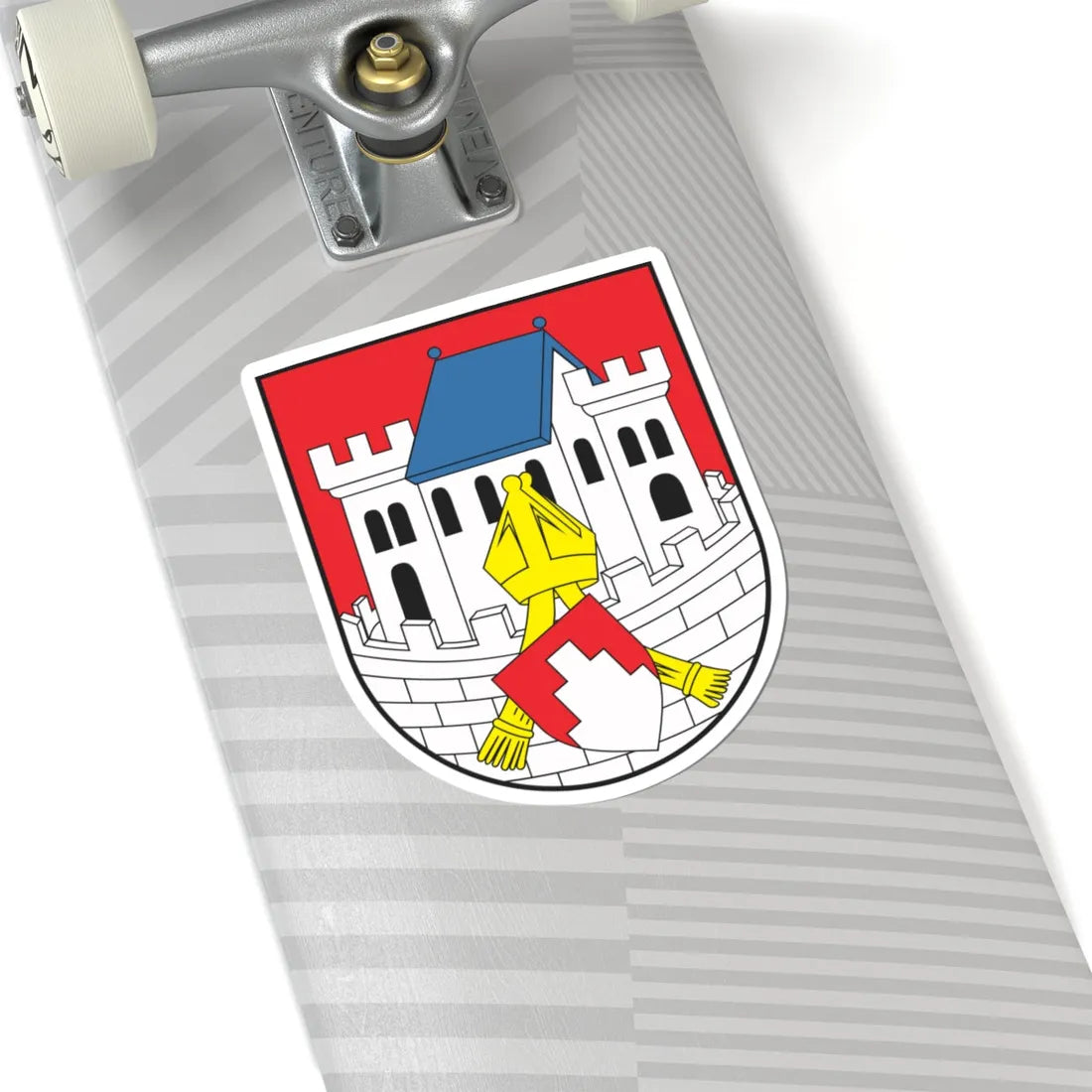 POL Biskupiec COA (Poland) (Coat of Arms) STICKER Vinyl Kiss-Cut Decal - The Sticker Space
