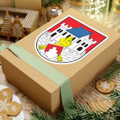 POL Biskupiec COA (Poland) (Coat of Arms) STICKER Vinyl Kiss-Cut Decal - The Sticker Space