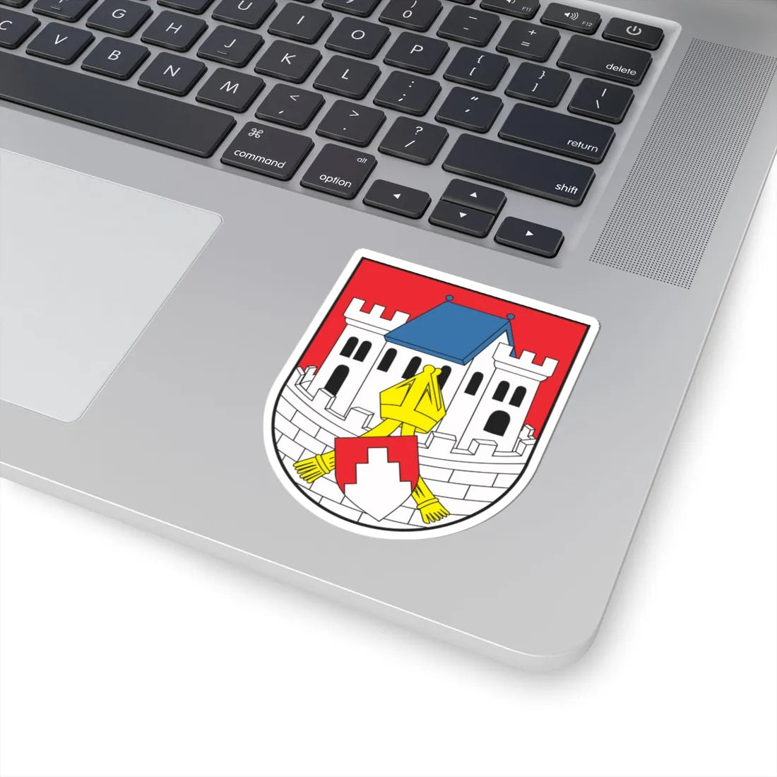 POL Biskupiec COA (Poland) (Coat of Arms) STICKER Vinyl Kiss-Cut Decal - The Sticker Space