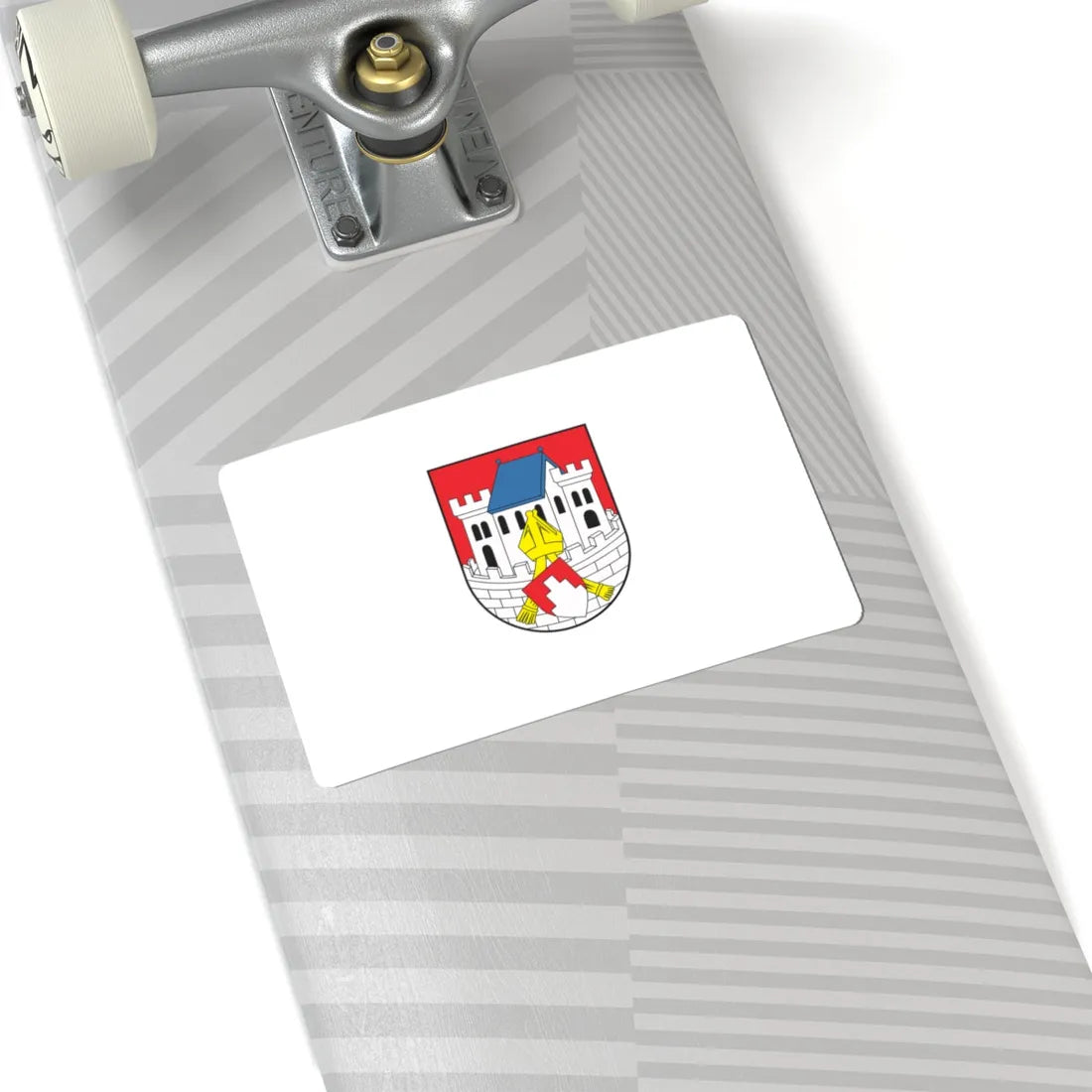 POL Biskupiec flag (Poland) STICKER Vinyl Kiss-Cut Decal - The Sticker Space