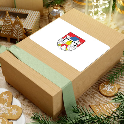 POL Biskupiec flag (Poland) STICKER Vinyl Kiss-Cut Decal - The Sticker Space