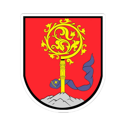 POL Bisztynek COA do 2017 (Poland) (Coat of Arms) STICKER Vinyl Kiss-Cut Decal 4 Inch White - The Sticker Space