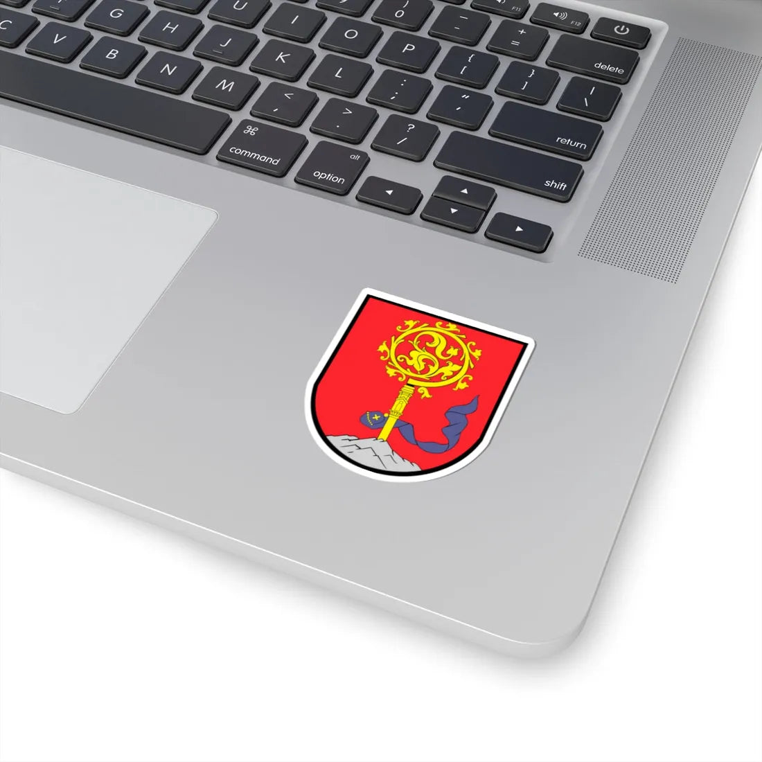 POL Bisztynek COA do 2017 (Poland) (Coat of Arms) STICKER Vinyl Kiss-Cut Decal - The Sticker Space