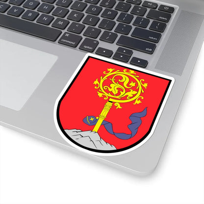 POL Bisztynek COA do 2017 (Poland) (Coat of Arms) STICKER Vinyl Kiss-Cut Decal - The Sticker Space