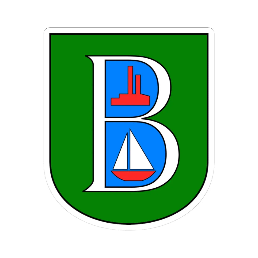 POL Blachownia COA (Poland) (Coat of Arms) STICKER Vinyl Kiss-Cut Decal 3 Inch White - The Sticker Space