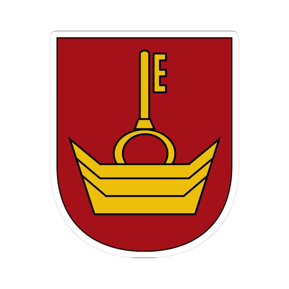 POL Bnin COA (Poland) (Coat of Arms) STICKER Vinyl Kiss-Cut Decal 3 Inch White - The Sticker Space