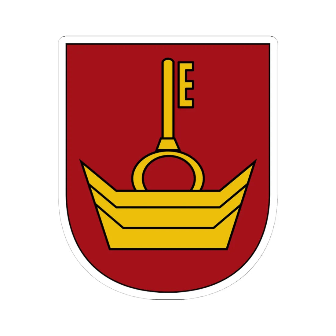 POL Bnin COA (Poland) (Coat of Arms) STICKER Vinyl Kiss-Cut Decal 4 Inch White - The Sticker Space