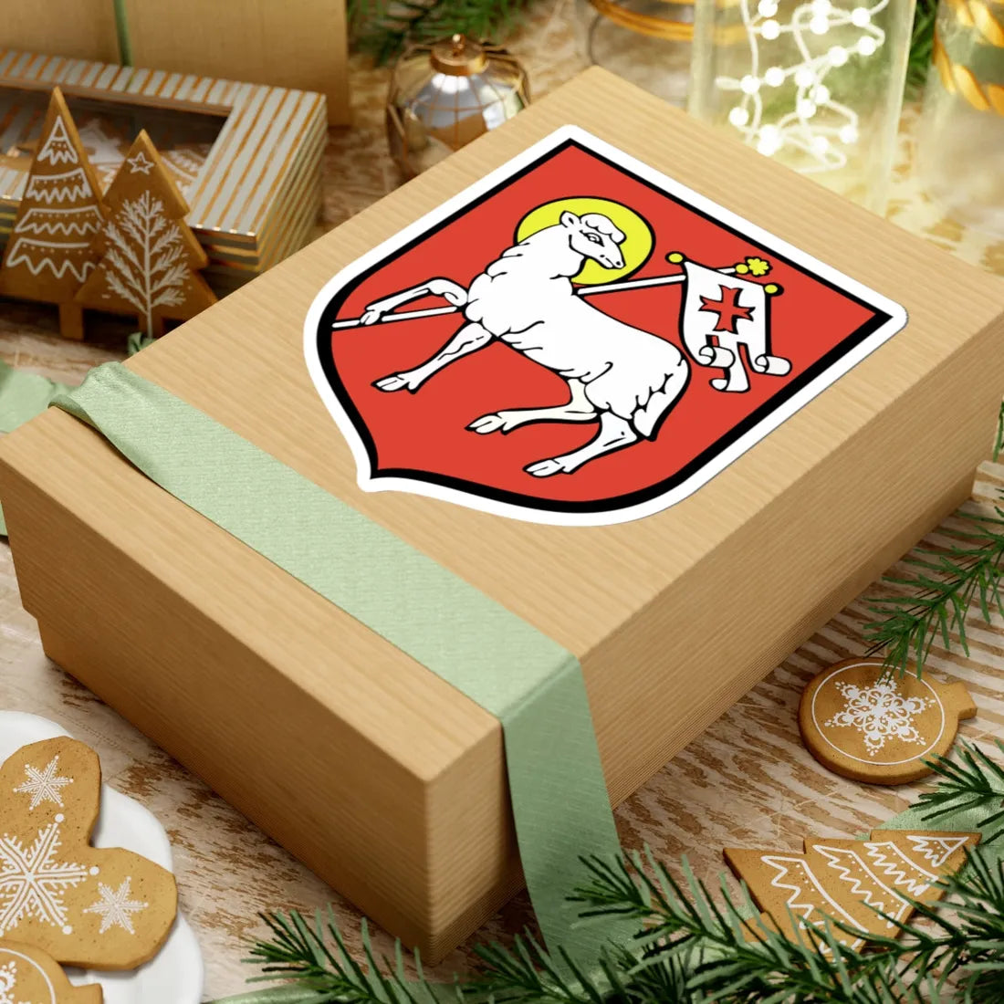 POL Bobolice COA alt (Poland) (Coat of Arms) STICKER Vinyl Kiss-Cut Decal - The Sticker Space