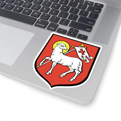 POL Bobolice COA alt (Poland) (Coat of Arms) STICKER Vinyl Kiss-Cut Decal - The Sticker Space