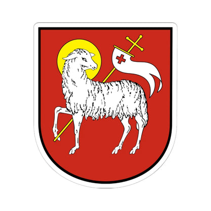 POL Bobolice COA (Poland) (Coat of Arms) STICKER Vinyl Kiss-Cut Decal 6 Inch White - The Sticker Space