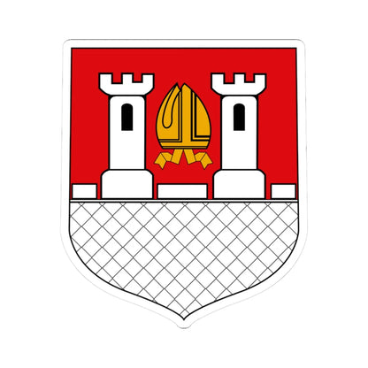 POL Bodzentyn COA (Poland) (Coat of Arms) STICKER Vinyl Kiss-Cut Decal 3 Inch White - The Sticker Space