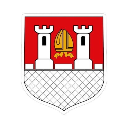 POL Bodzentyn COA (Poland) (Coat of Arms) STICKER Vinyl Kiss-Cut Decal 4 Inch White - The Sticker Space