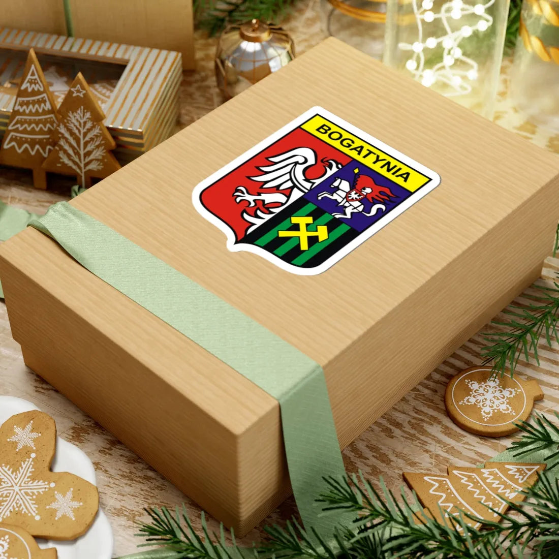 POL Bogatynia COA (Poland) (Coat of Arms) STICKER Vinyl Kiss-Cut Decal - The Sticker Space