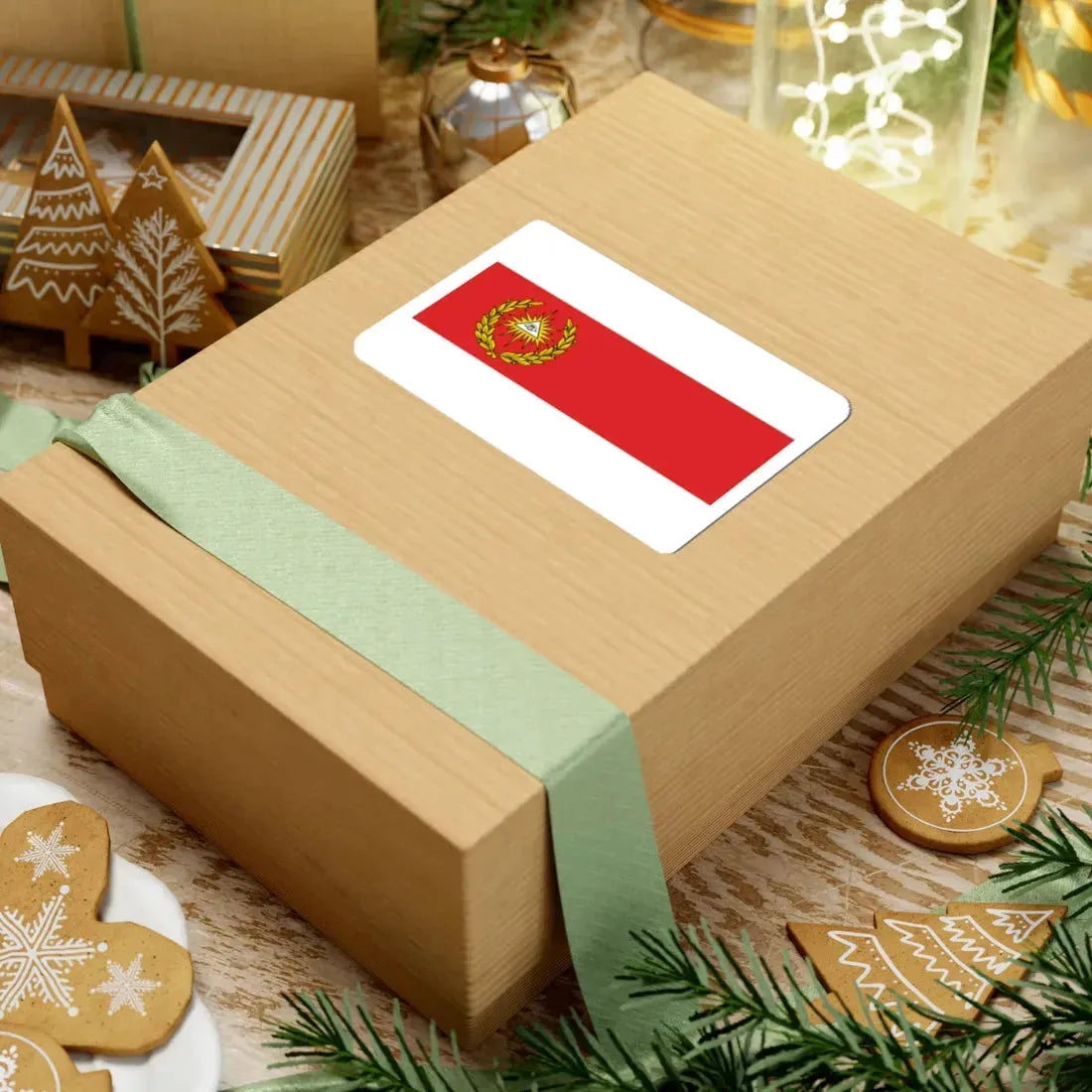 POL Boguchwała flag (Poland) STICKER Vinyl Kiss-Cut Decal - The Sticker Space