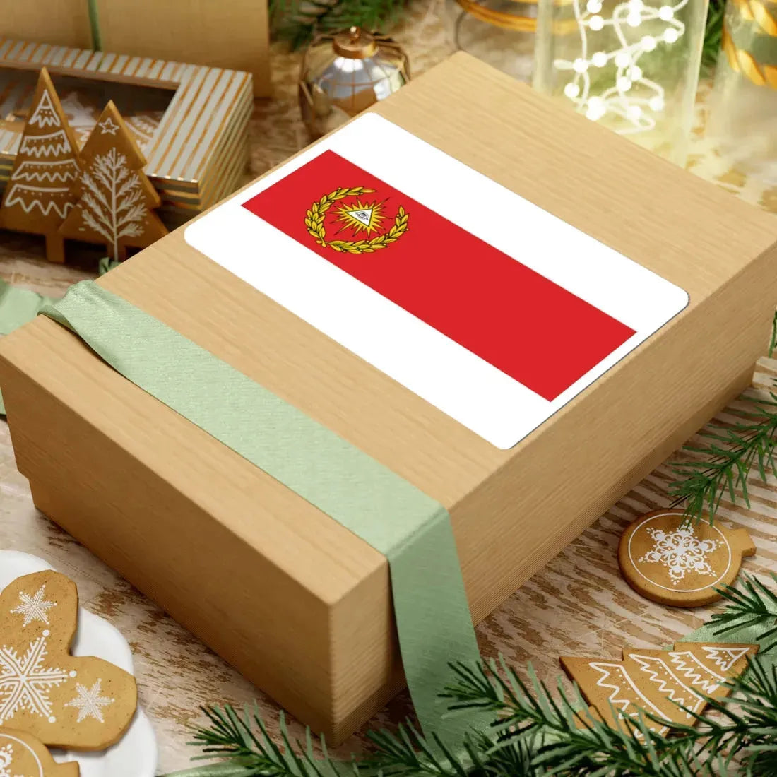 POL Boguchwała flag (Poland) STICKER Vinyl Kiss-Cut Decal - The Sticker Space