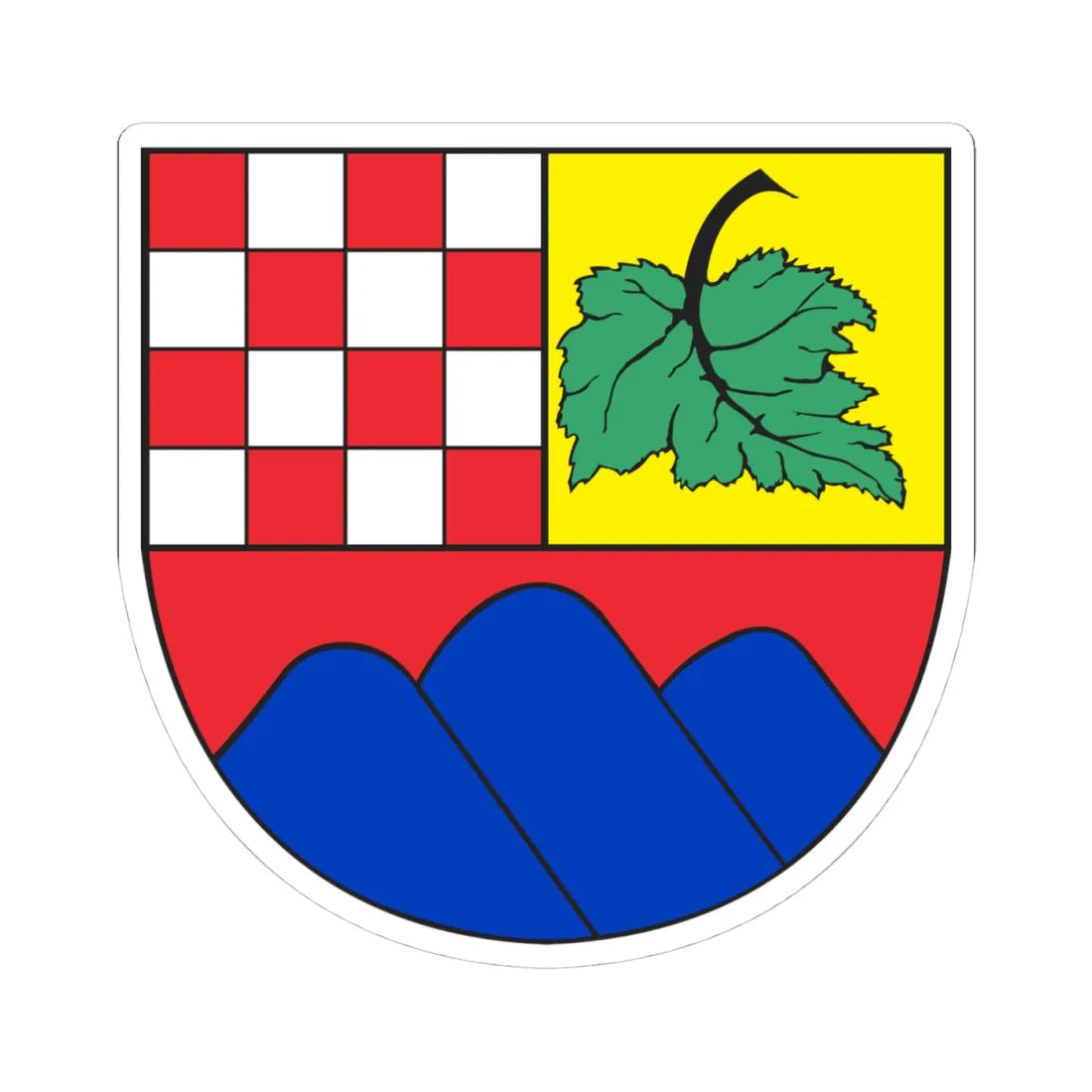 POL Boguszów-Gorce COA (Poland) (Coat of Arms) STICKER Vinyl Kiss-Cut Decal 4 Inch White - The Sticker Space