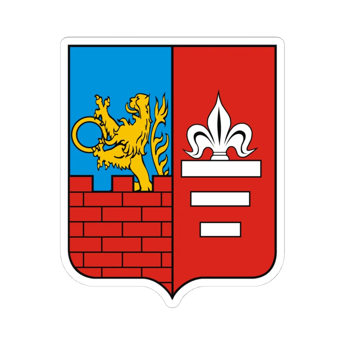 POL Bolechów COA (Ukraine) (Coat of Arms) STICKER Vinyl Kiss-Cut Decal 4 Inch White - The Sticker Space