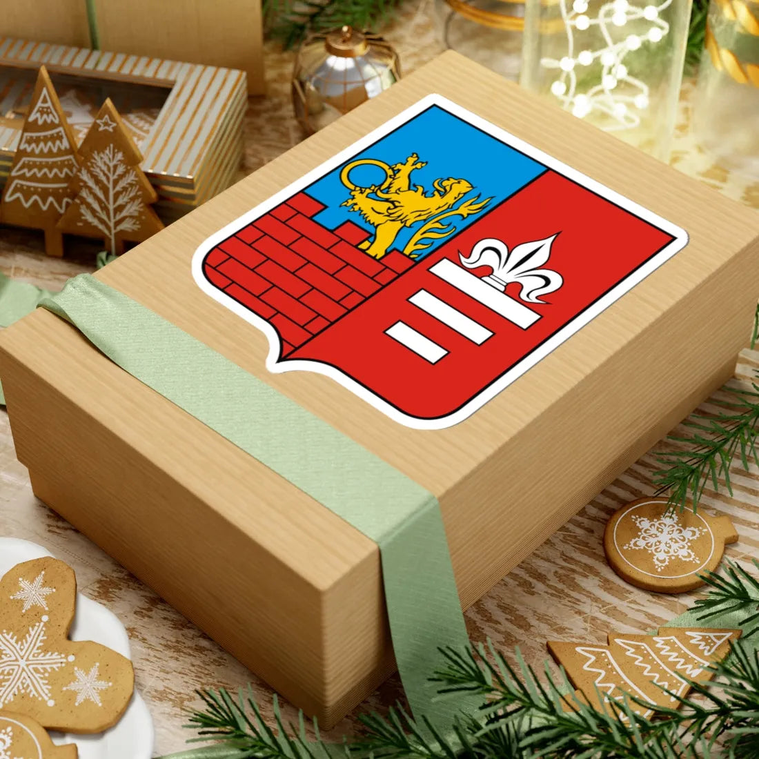 POL Bolechów COA (Ukraine) (Coat of Arms) STICKER Vinyl Kiss-Cut Decal - The Sticker Space