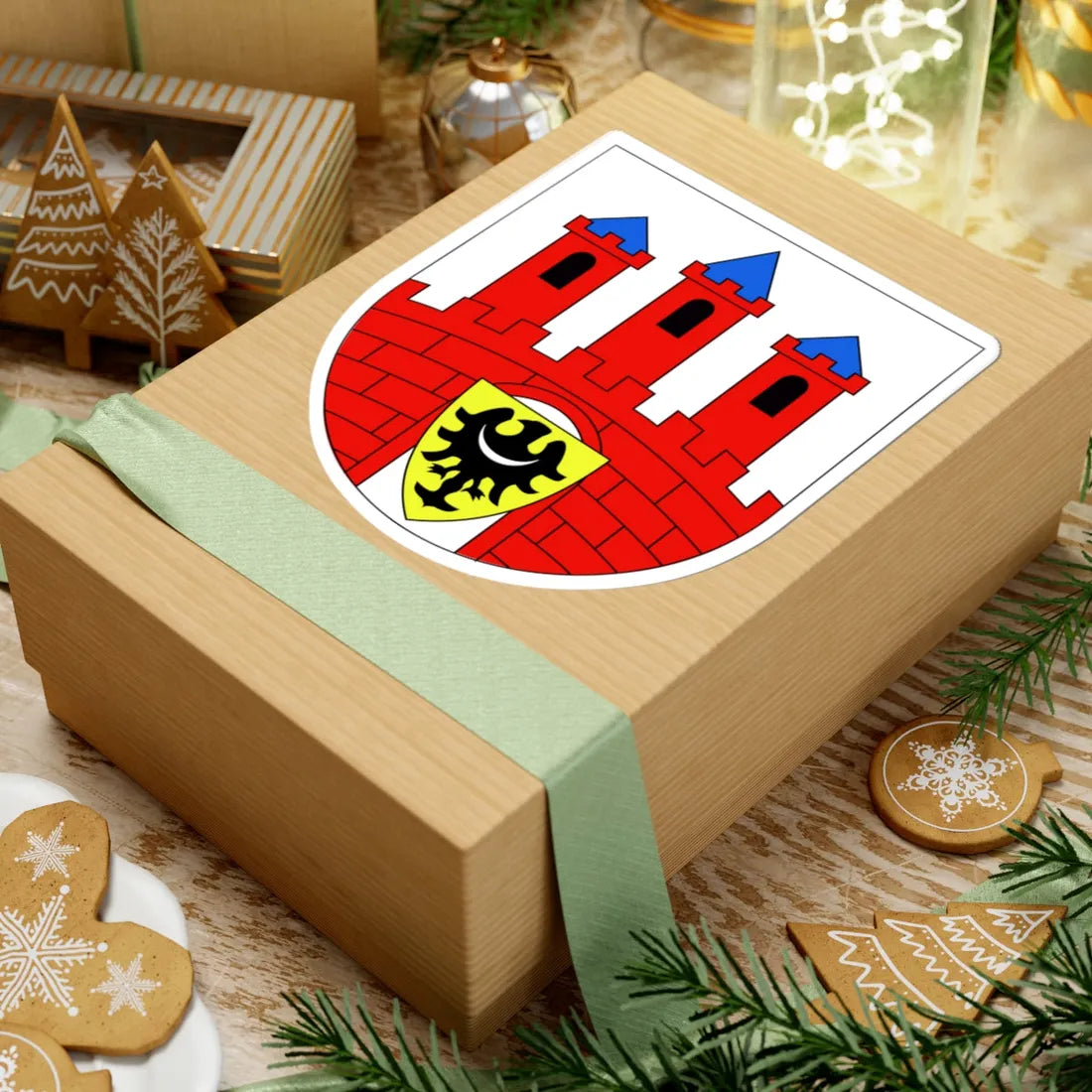 POL Bolesławiec COA (Poland) (Coat of Arms) STICKER Vinyl Kiss-Cut Decal - The Sticker Space