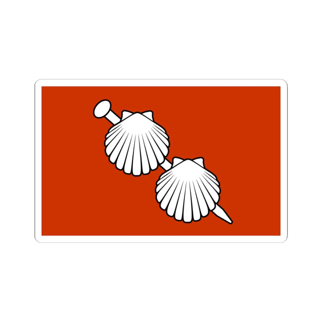 POL Bolimow flag (Poland) STICKER Vinyl Kiss-Cut Decal 3 Inch White - The Sticker Space