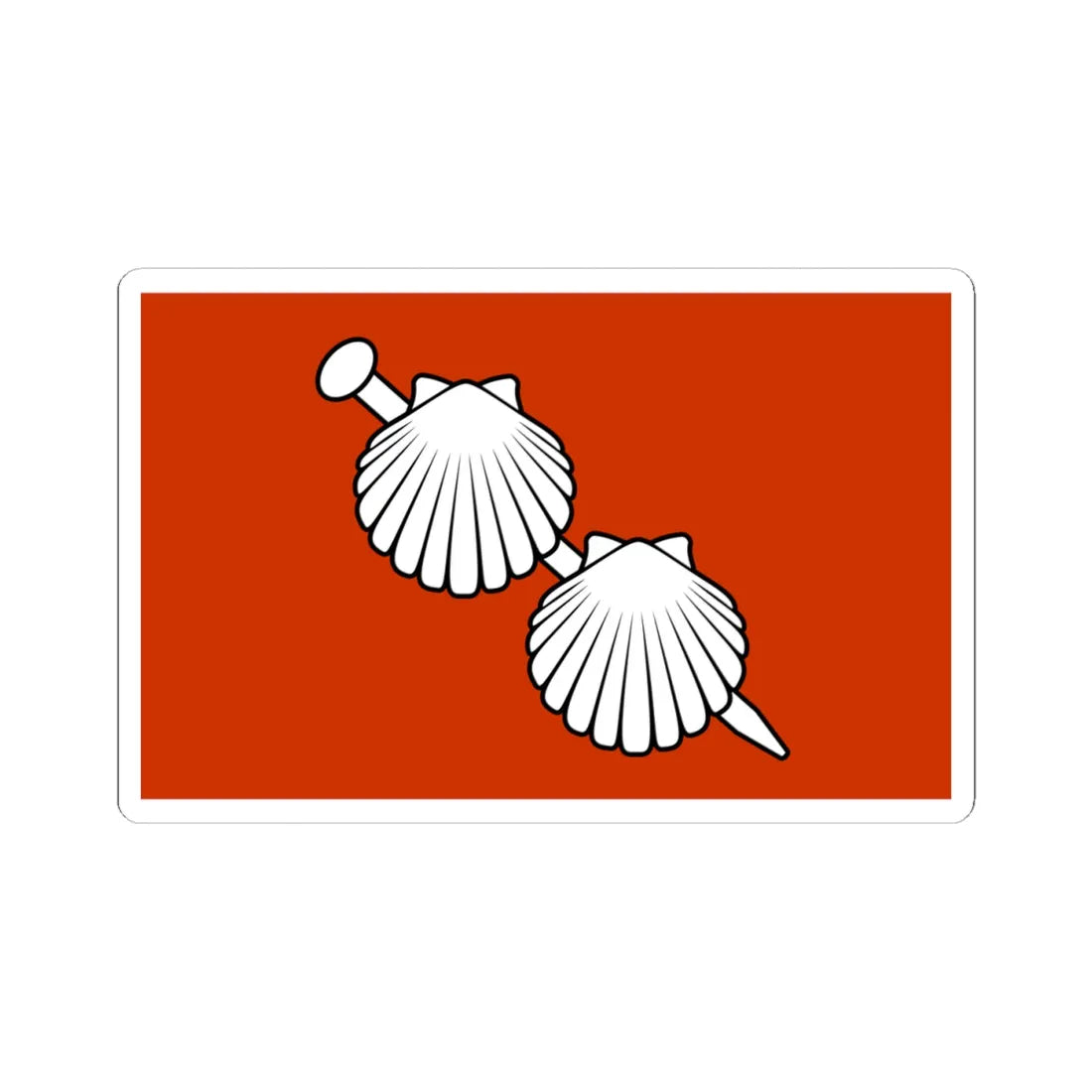 POL Bolimow flag (Poland) STICKER Vinyl Kiss-Cut Decal 4 Inch White - The Sticker Space