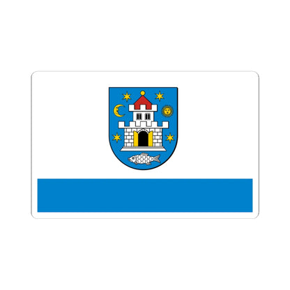 POL Bolkow flag (Poland) STICKER Vinyl Kiss-Cut Decal 4 Inch White - The Sticker Space