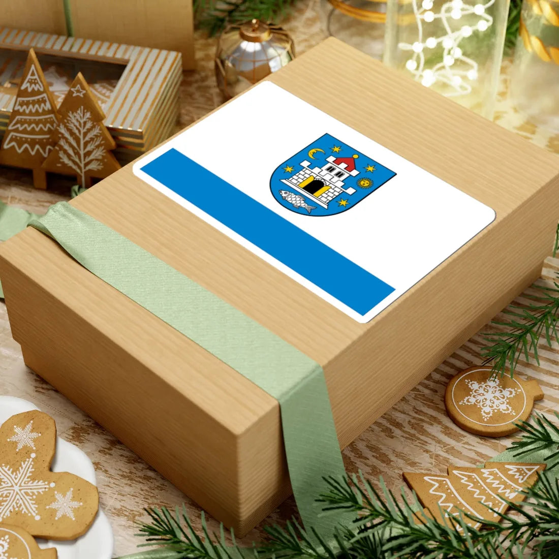 POL Bolkow flag (Poland) STICKER Vinyl Kiss-Cut Decal - The Sticker Space