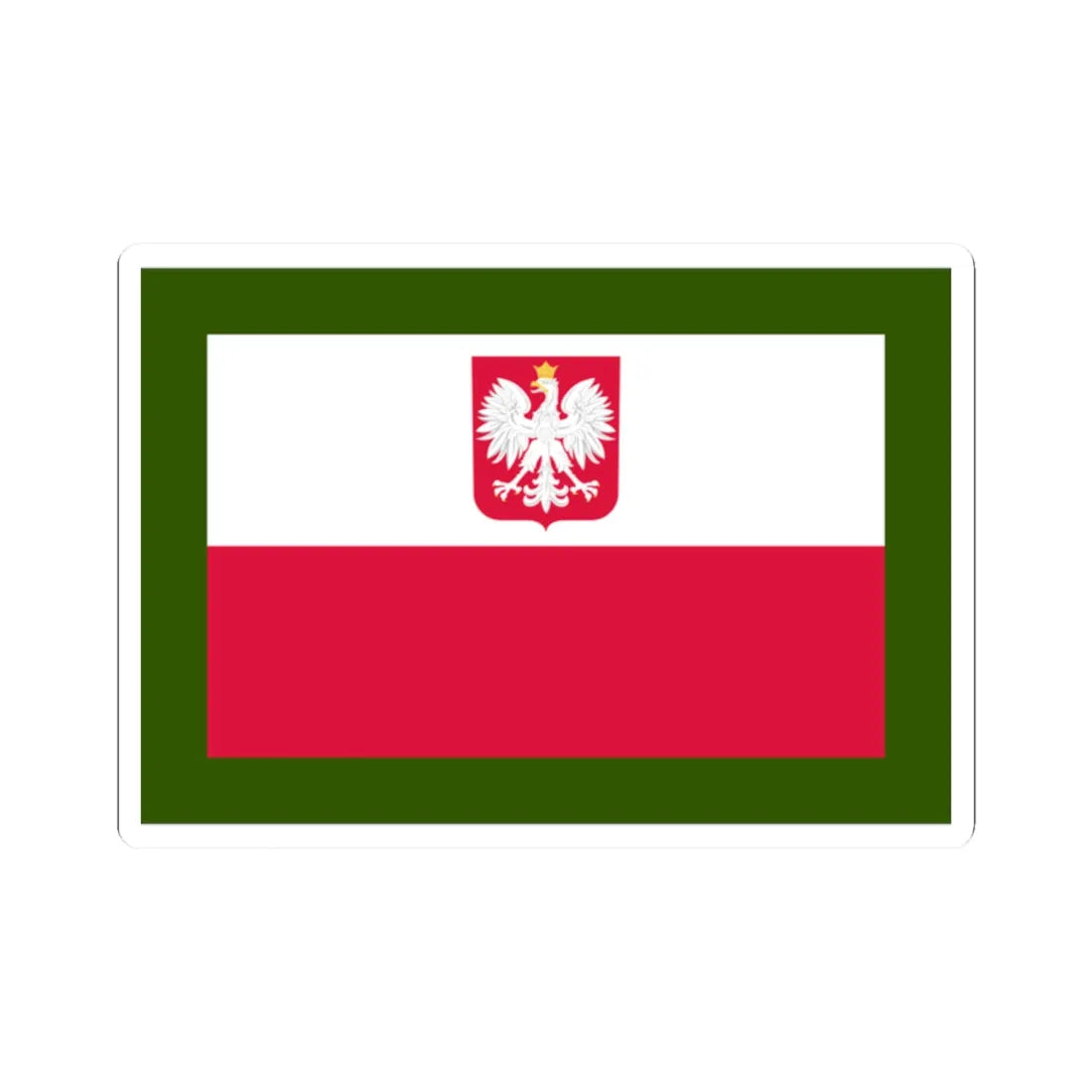 POL Border Guard flag (Poland) STICKER Vinyl Kiss-Cut Decal 2 Inch White - The Sticker Space