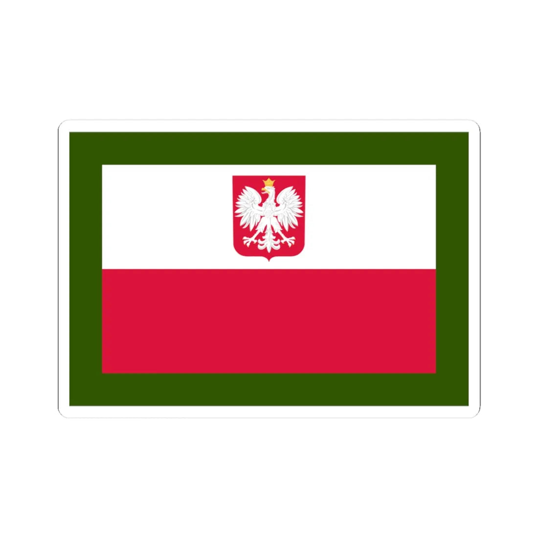 POL Border Guard flag (Poland) STICKER Vinyl Kiss-Cut Decal 3 Inch White - The Sticker Space