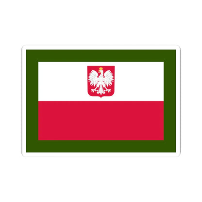 POL Border Guard flag (Poland) STICKER Vinyl Kiss-Cut Decal 3 Inch White - The Sticker Space