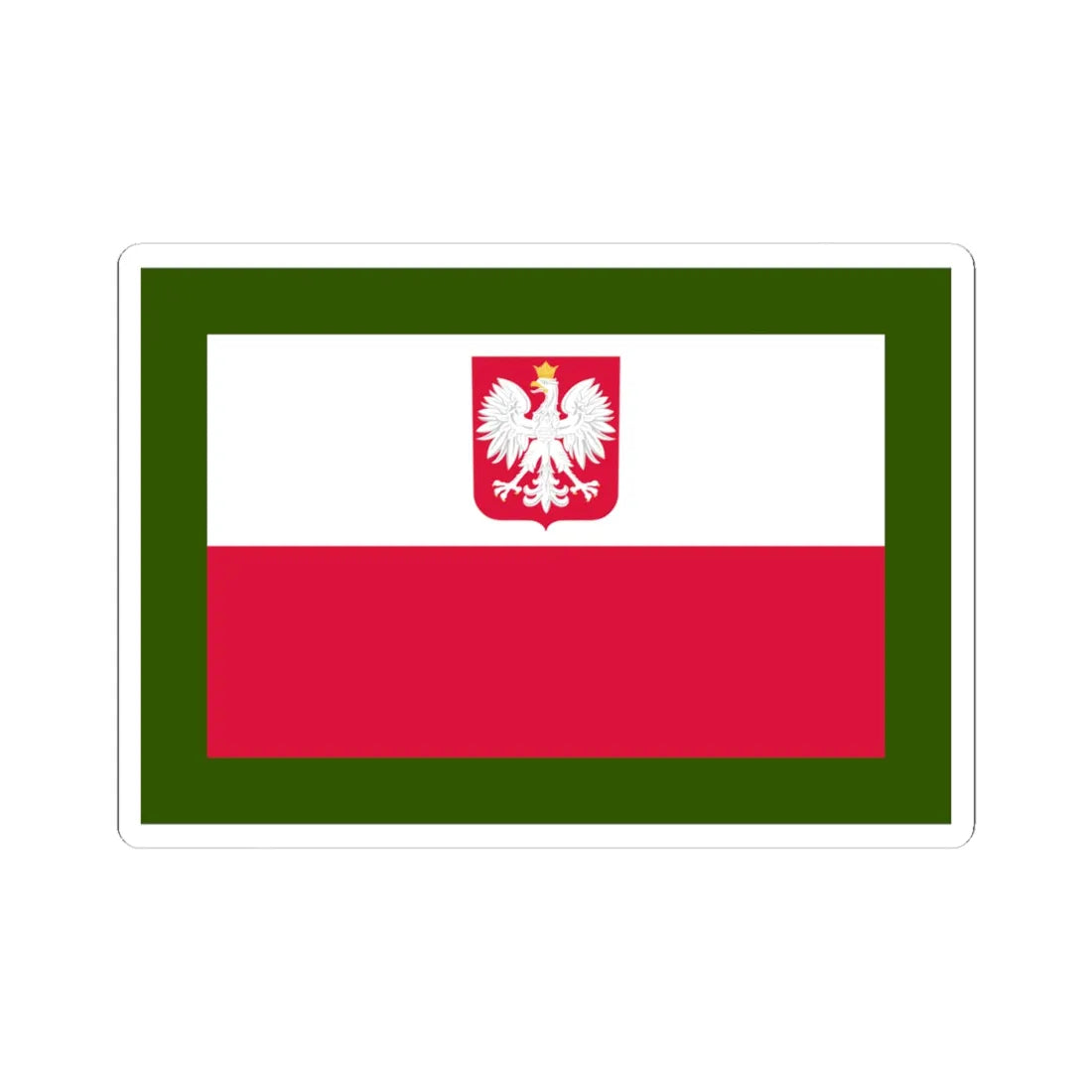POL Border Guard flag (Poland) STICKER Vinyl Kiss-Cut Decal 4 Inch White - The Sticker Space