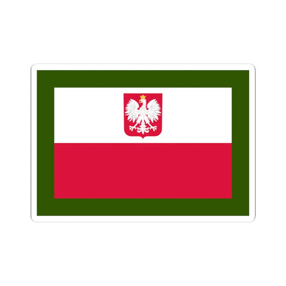 POL Border Guard flag (Poland) STICKER Vinyl Kiss-Cut Decal 4 Inch White - The Sticker Space