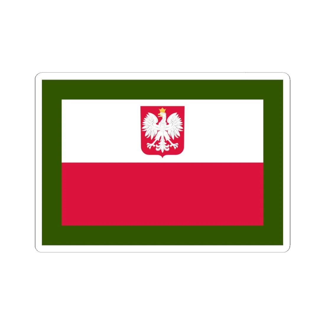 POL Border Guard flag (Poland) STICKER Vinyl Kiss-Cut Decal 6 Inch White - The Sticker Space