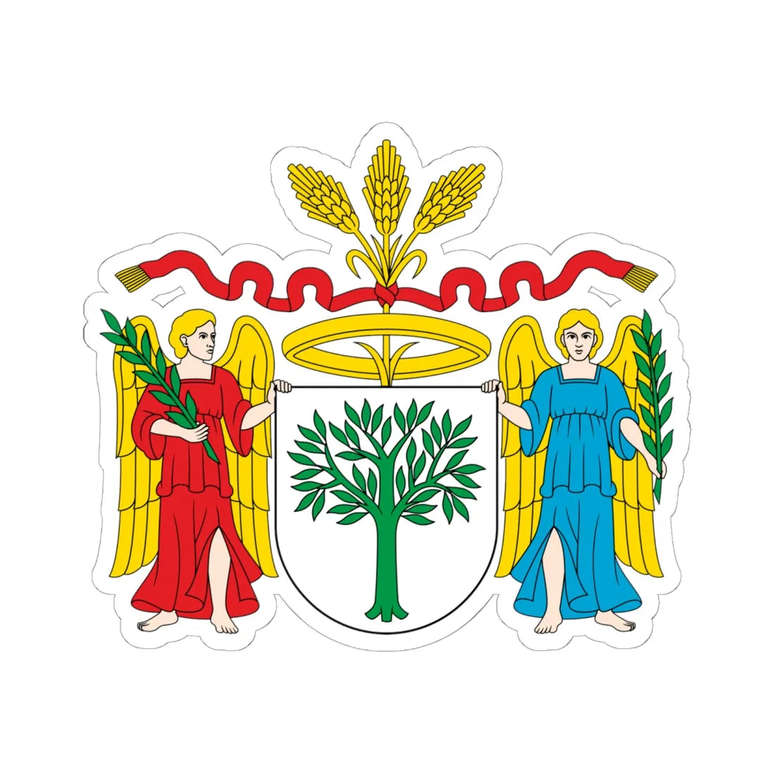 POL Braniewo COA (Poland) (Coat of Arms) STICKER Vinyl Kiss-Cut Decal 6 Inch White - The Sticker Space