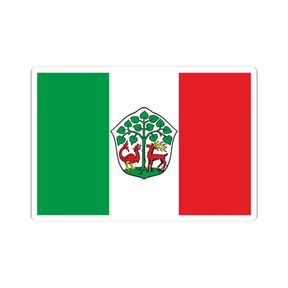 POL Braniewo flag old (Poland) STICKER Vinyl Kiss-Cut Decal 4 Inch White - The Sticker Space