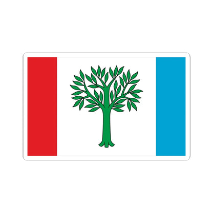 POL Braniewo flag (Poland) STICKER Vinyl Kiss-Cut Decal 3 Inch White - The Sticker Space